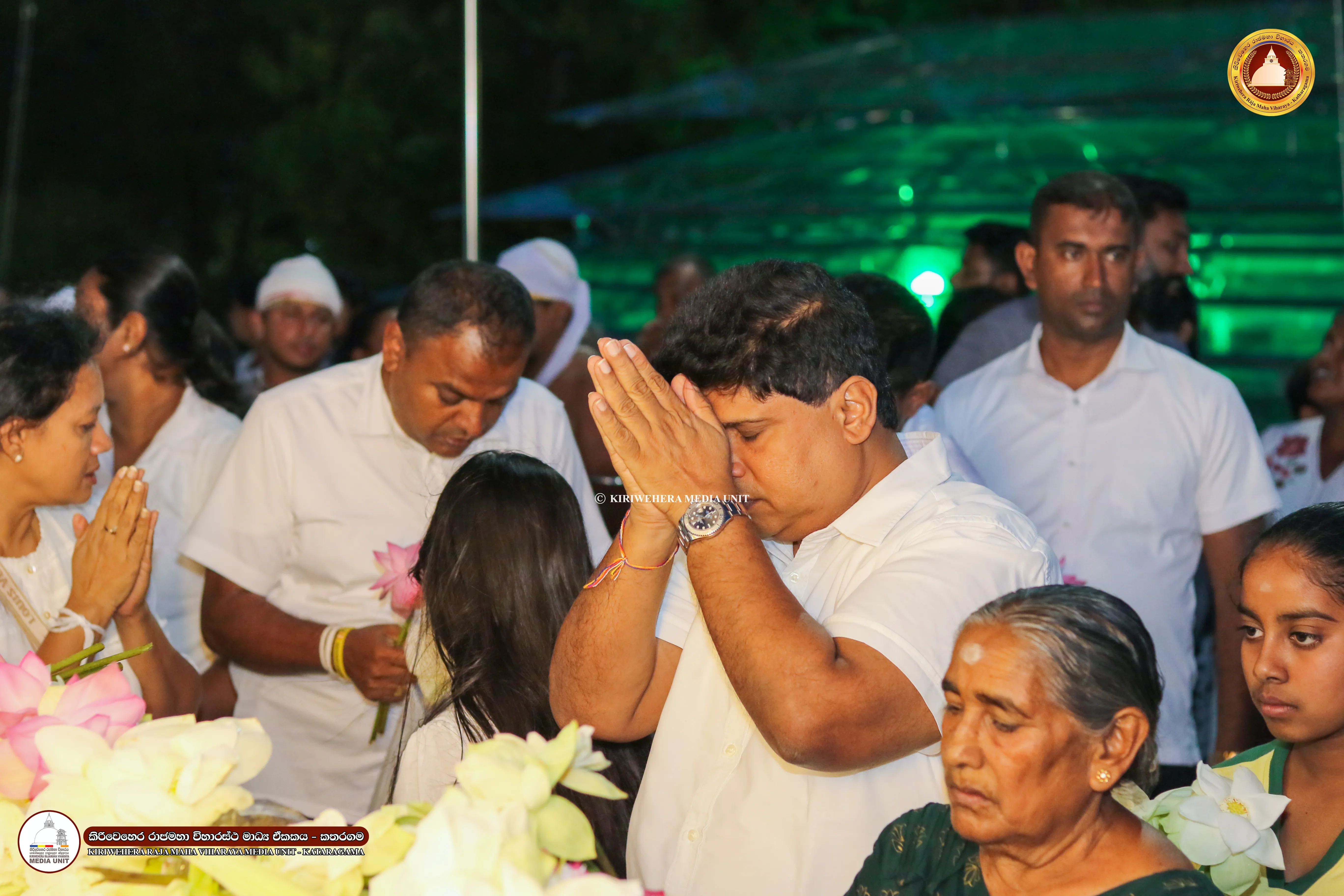 The occasion when the Hon. Pradeep Nilanga Dela paid obeisance to the Lord of Kirivehera and received blessings...